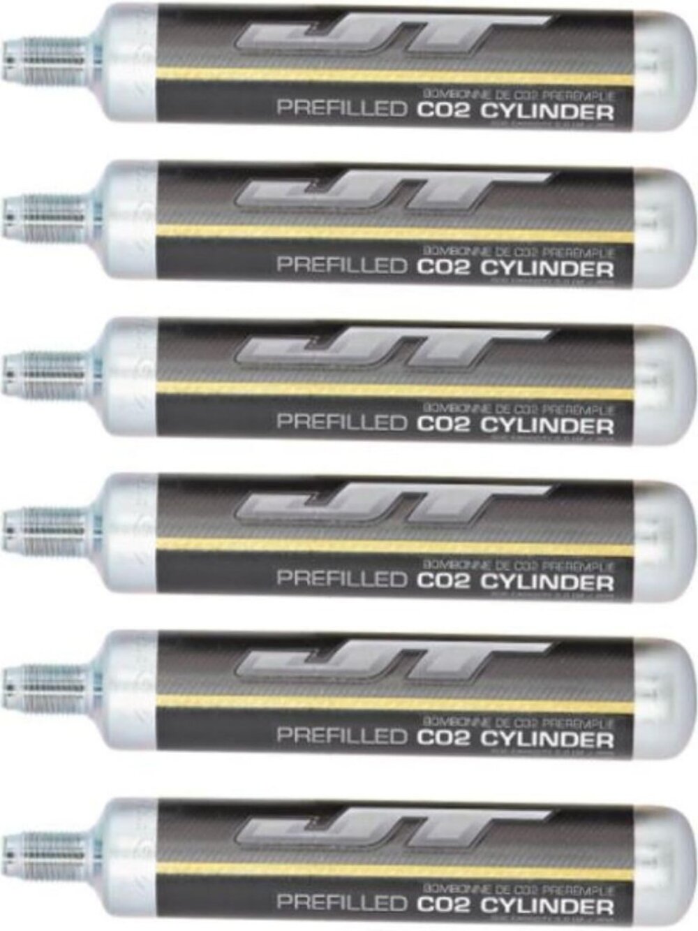 90G CO2 Cylinders - 6 Pack, Easy-to-Use, Long-Lasting Power for Paintball